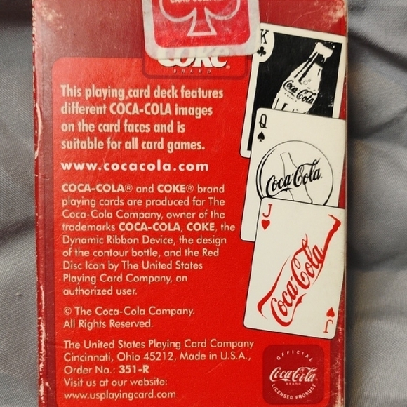 Coca-Cola Red and White Playing Cards - Picture 5 of 7